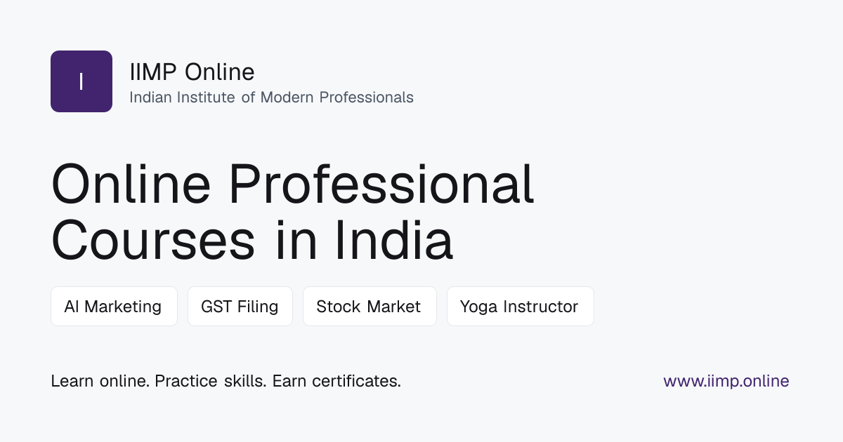 Online Professional Courses in India | IIMP Online